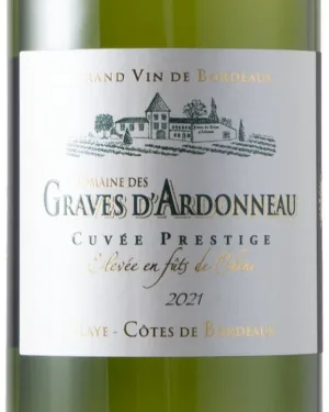 2023 波爾多窖藏白酒 Domaine des Graves d'Ardonneau, Blaye-Côtes de Bordeaux Cuvée Prest。